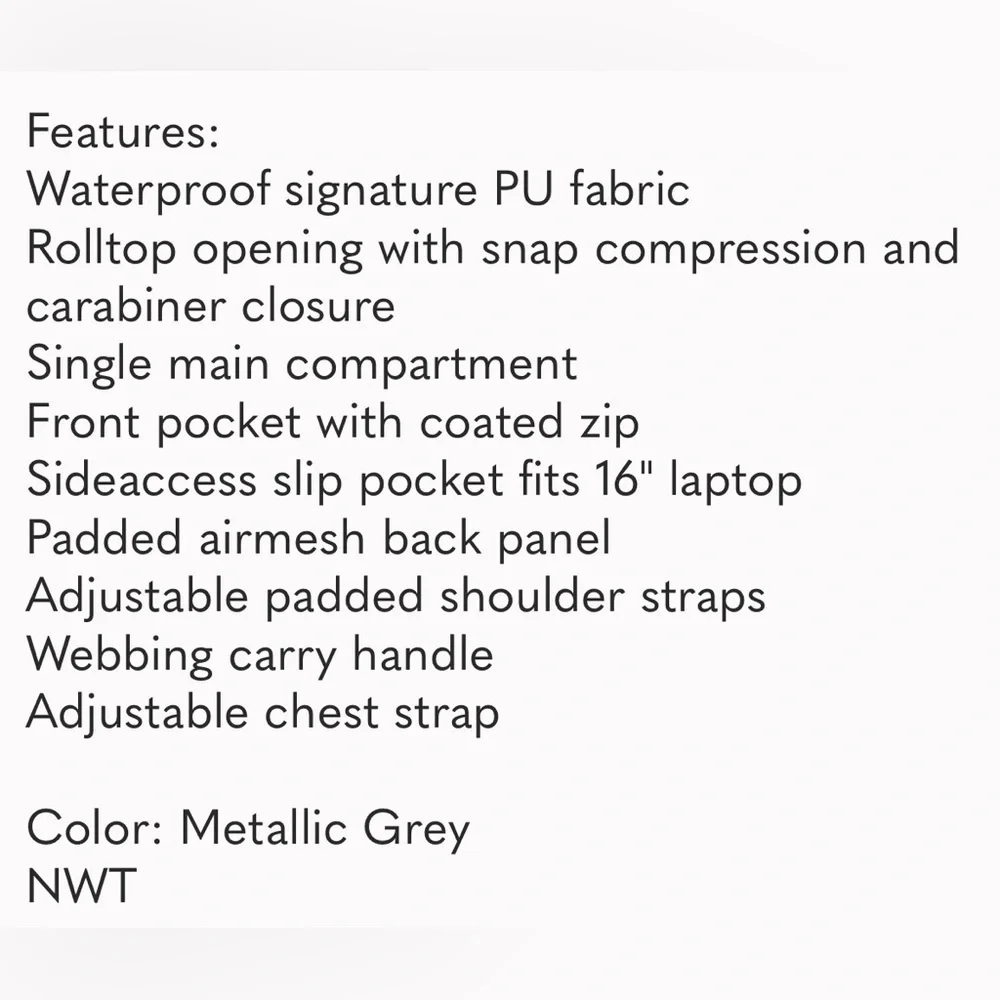 FP x RAINS | Rolltop Rucksack NWT